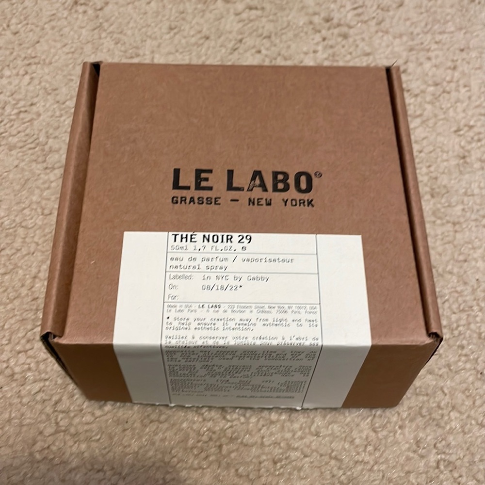 Box only - La Labo The Noir 29 - 50mL 1.7 fl oz